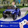 12V Kids Ride-On Truck Car, Battery-Powered Electric Vehicle with Remote Control, 3 Speeds, LED Lights, Music, MP3, USB, Bluetooth, Ages 3-6 - 2 of 4
