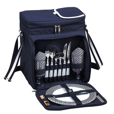 Picnic at Ascot Insulated Picnic Basket/Cooler Fully Equipped with Service for 2