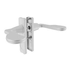 Brixwell 900-7323w Lever Latch Set White with Night Lock Reversible fits Door 5/8" To 1-3/8" Thickness - 1 of 4