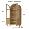 INFURNIC Decorative Storage Cabinets, Tall Arched Cabinet with Adjustable Shelves, Modern Bookcase for Living Room Dining Room - 4 of 4