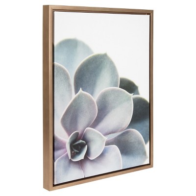 Gold Framed Succulent Canvas Wall Art 24"x18"
