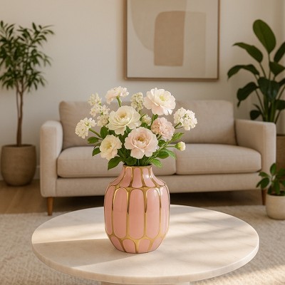 Sculptural Ceramic Flower Vase for Office, Living Room Decor, Table, and Bedroom Display - House Decor with Style for Any Space