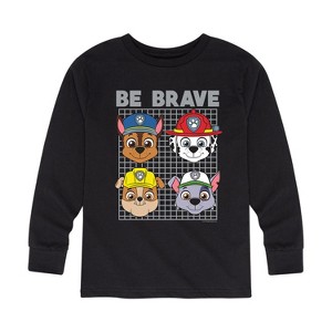 Boys' - Paw Patrol - Be Brave Everest Chase Marshall Rubble Long Sleeve Graphic T-Shirt - 1 of 4
