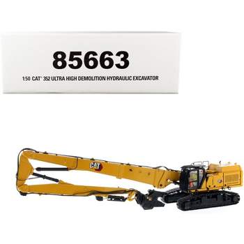 CAT Caterpillar 352 Ultra High Demolition Hydraulic Excavator w/ Operator & Two Interchangeable Booms 1/50 Model Diecast Masters