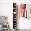 10 Shelf Hanging Shoe Storage Organizer Gray - Room Essentials™: Closet Rod Hanging Shoe Rack, Holds 10 Pairs, Fabric - 2 of 4