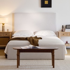 Christopher Knight Home Rhea Modern Upholstered Bed with Headboard - 1 of 4
