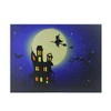 Northlight Fiber Optic and LED Lighted Witch in the Moon Halloween Canvas Wall Art 12" x 15.75" - 2 of 4