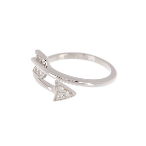 Adornia Rhodium Plated Adjustable Crystal Arrow Ring - 1 of 4