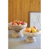 Turned Wooden Compotes, Natural Finish Decorative Bowls, Set of Two by Kalalou - 2 of 3