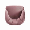 CAVINAS Velvet Fabric Accent Chair with Mid-Height Backrest,Modern Upholstered Barrel Living Room Chairs,Reading Chairs for Living Room - 4 of 4