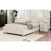 Okak Platform Bed Frame Velvet Upholstered Modern Bed with Vertical Channel Tufted Headboard Noise-Free No Springs Required - 2 of 4