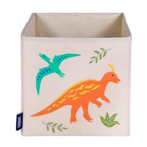 Storage Fabric Organizer Bin Container Basket - Land of the Dinosaurs