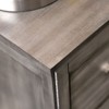 Vynxaria Transitional Gray Nightstand, Solid Wood and Veneer, Felt Lined Top Drawers, English Dovetail, Nickel Bar Pulls - 4 of 4