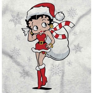 Cute Betty Boop Christmas Holiday Hoodie Sweatshirt Women Brisco Brands - 1 of 4