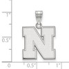 Black Bow Jewelry 10k White Gold Nebraska Cornhuskers NCAA Medium Pendant - 2 of 3