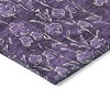 Purple Eggplant And Ivory Floral Washable Indoor Outdoor Area Rug - 4 of 4