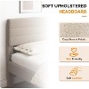 VINGLI Upholstered Bed Frame with Boucle Adjustable Headboard,Cozy Low Profile Platform Bed with Wooden Slats,Cream,Noise Free,Beige - 3 of 4