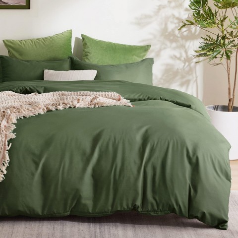 Постельное бельё Bedsure Duvet Cover Queen - Soft Double Brushed Bedding Set for All Season, Zipper Closure, 3 Pieces(1 Duvet Cover & 2 Pillow Shams, NO Comforter)