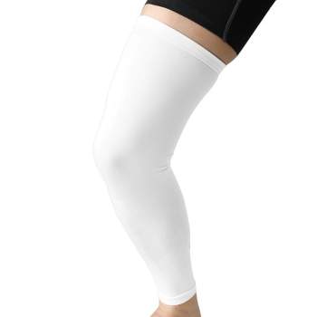 Unique Bargains 2pcs Compression Knee Braces Eva Padded Leg Sleeves  Protector Nylon White Size S : Target