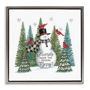 Stupell Industries Winter Friendship Snowman, 25'' x 25'' - 1 of 4