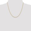 Black Bow Jewelry 1.25mm 14k Yellow Gold Diamond Cut Oval Open Cable Necklace Chain - 2 of 4