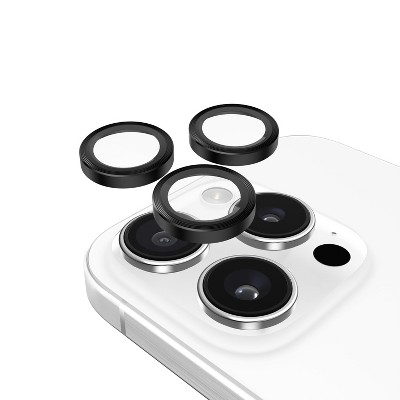 Pelican Apple iPhone 16 Series Aluminum Rings Camera Lens Protector - Black
