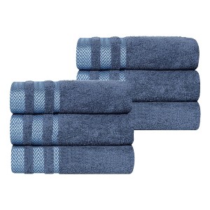 Cotton Medium Weight Hand Towel Set of 6 by Blue Nile Mills - 1 of 4