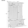 47-Inch Wide Entryway Bench, 4-in-1 Hall Tree with Storage, 4 Hooks & Cushion, Space-Saving Shoe Organizer for Mudroom, Black - 4 of 4