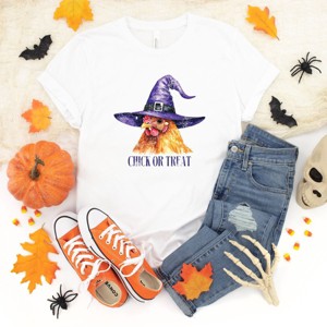 The Juniper Shop Chick Or Treat Watercolor Distressed Youth Short Sleeve Tee - 1 of 4