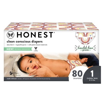 The Honest Company Disposable Diapers Catching Rainbows - Size 1 - 80ct