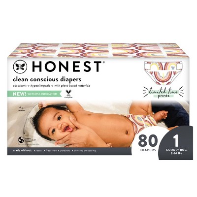 Image of The Honest Company Disposable Diapers Catching Rainbows - Size 1 - 80ct