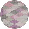 Blush And Gray Geometric Washable Indoor Outdoor Area Rug - 4 of 4