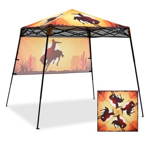EAGLE PEAK 8x8ft Pop Up Canopy with Sidewall, 8x8 Base 6x6 Top - 1 of 4