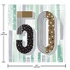 Creative Converting Minted Milestone Chocolate Chip Mint 50th Birthday Tableware and Decor Set 8ct - 3 of 4
