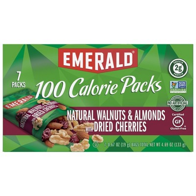 Emerald Natural Walnuts & Almonds with Dried Cherries Packs - 4.69oz/7ct