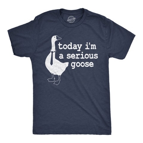 Мужские футболки Crazy Dog T-Shirts, Inc. Mens Today I'm a Serious Goose Funny T Shirt Mens Office Shirt Animal Tee for Guys - Crazy Dog Men's T Shirt for Animal Lovers Navy S