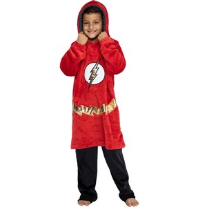 DC Comics Justice League Kids Superhero Oversized faux-shearling Sweatshirt Lounge Hoodie - 1 of 4