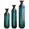 Zeus & Ruta Torch-Fired Burnt Finish Metal Floor Vases Set of 3 - 28.34"/24.4"/20.4"H Rustic Flower Vases for Farmhouse Living Room - 2 of 4