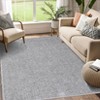 Modern Solid Textured Area Rug Ultra-Thin Low Pile Washable Rug - 2 of 4
