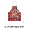 Unique Bargains Christmas Aprons Linen Red Black Beige 21.65"x26.77" 1 Pcs - 3 of 4