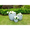 Set of 3 17" Kante Seamless Concrete Planters for Patio & Garden - Rosemead Home & Garden, Inc. - 3 of 4