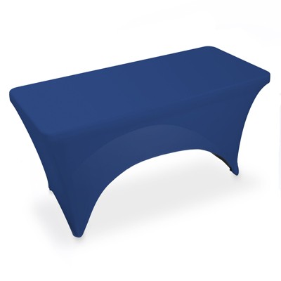 Lann's Linens Fitted Tablecloths for Rectangular Tables - Wedding, Banquet, Trade Show Polyester Cloth Fabric Cover