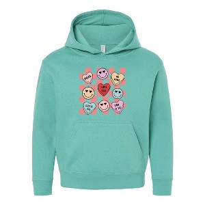 The Juniper Shop Candy Heart Smile Solid Youth Graphic Hoodie - 1 of 3