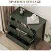 RoyalCraft Modern Fluted Design Dresser with 3 Drawers for Bedroom Storage, Green - Chest Organizer Cabinet and Nightstand Furniture Set - 3 of 4