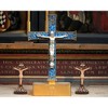 Juvale 3-Pack Standing Crucifix Cross Statues, Little Jesus Figures, Ornate Catholic Cross Sculptures for Easter, Altar Decor - 2 of 4