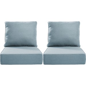 POCASSY 6" Outdoor Cushion Set, 24"x24" Replacement Water Resistant Zippered Cushion for Chairs - 1 of 4