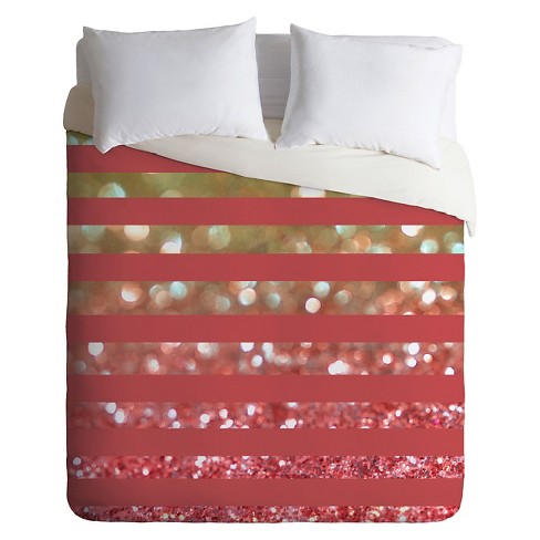 Lisa Argyropoulos Champagne Tango Stripes Lightweight Duvet Cover