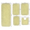Radiant Bathroom Rugs Set, Washable Rug, Extra Soft and Absorbent bath Rug, Bath Mat Set, Bath Floor Mat Non-Slip, 5 Pcs Set with Contour, Sage - 3 of 4