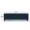 NicBex Rectangle PU Leather Storage Ottoman Bench,Upholstered Storage Ottoman,Modern Storage Bench for Living Room,Bedroom - 3 of 4