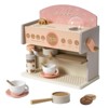 Robotime Dollhouses Wooden Toy Coffee Maker Espresso Machine Playset, Toddler Pretend Play Kitchen Accessories, Pink, 13.39"*5.91"*12.2" - 4 of 4